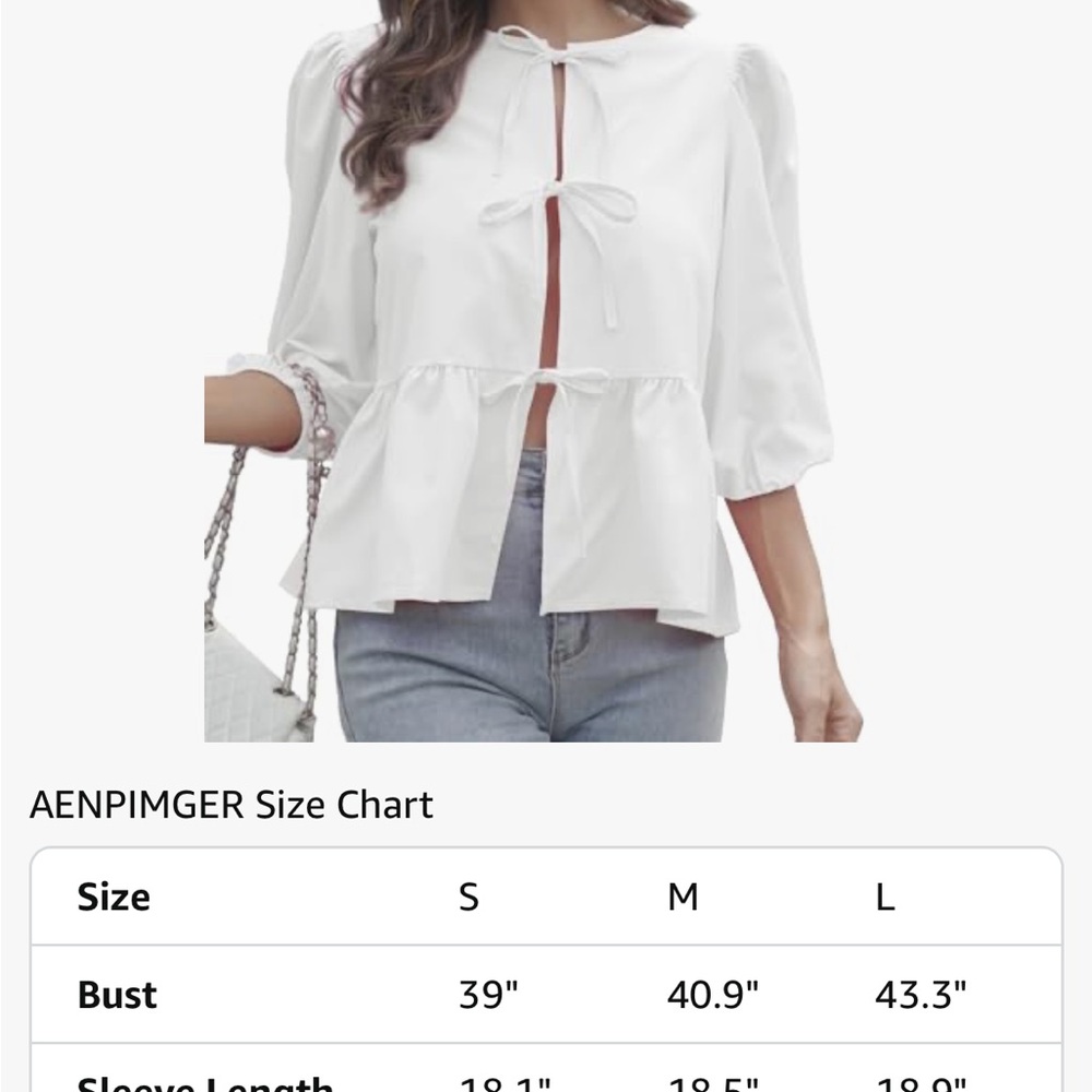 Women's White Peplum Top